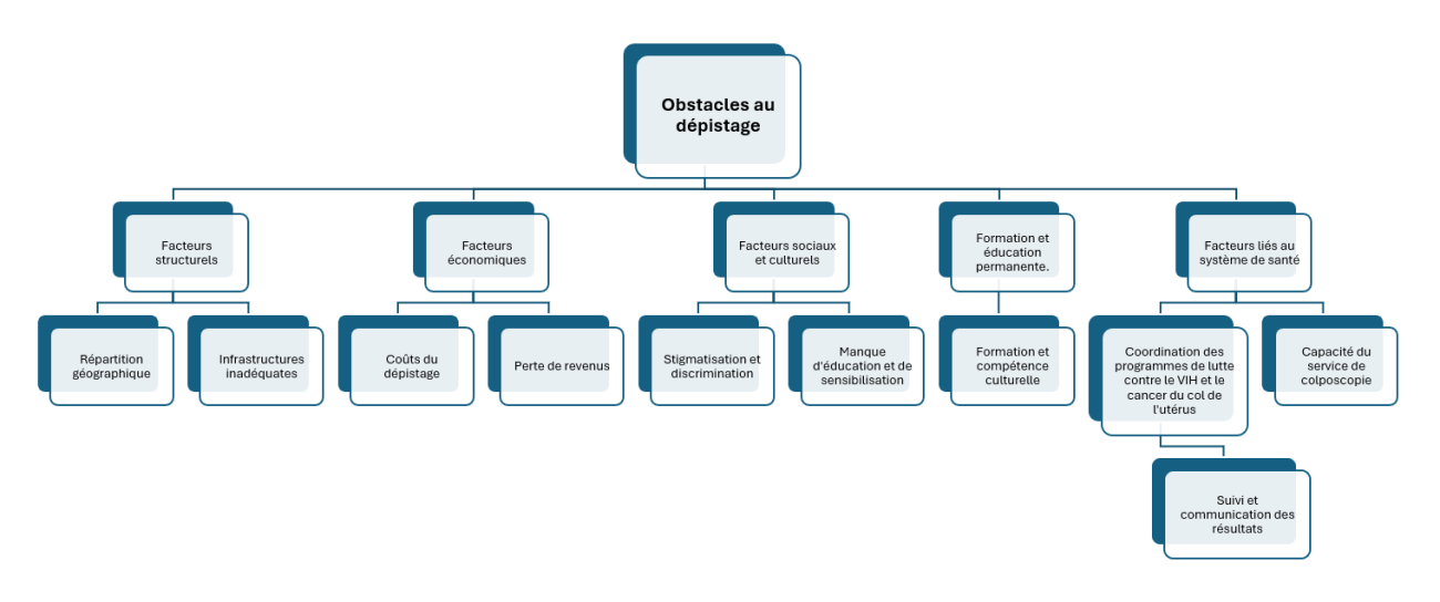 Figure 1. Obstacles au dépistage du papillome humain (HPV)