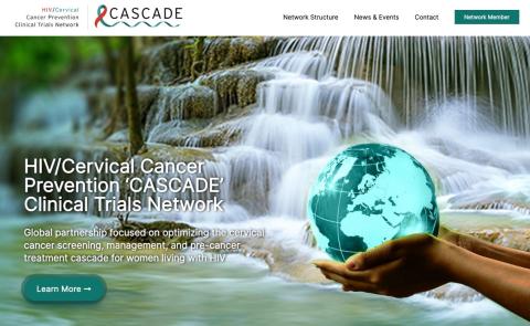 Screen capture of the CASCADE Network website