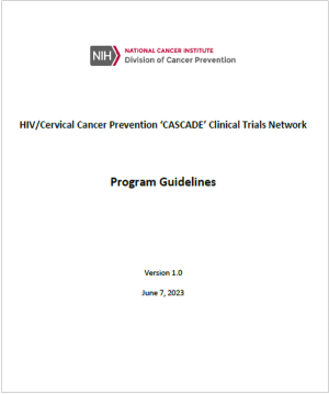 Cover page of the 'CASCADE' Program Guidelines
