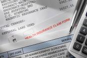 Photo of a health insurance statement.