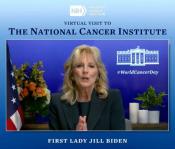 Screen grab of the virtual meeting with the First Lady, Dr. Jill Biden.